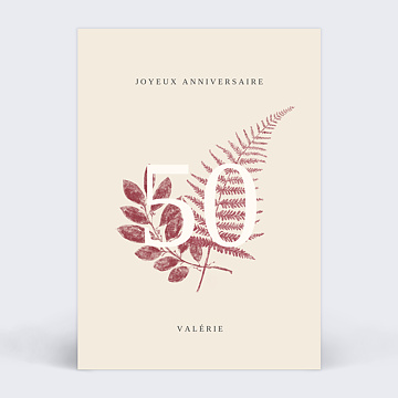 Carte anniversaire adulte Esprit Floral 