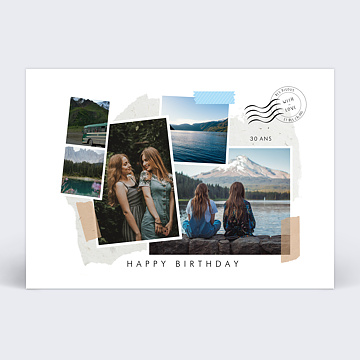 Carte d'anniversaire 30 ans - Photo de Mes Cartes - PASSIONNEMENT