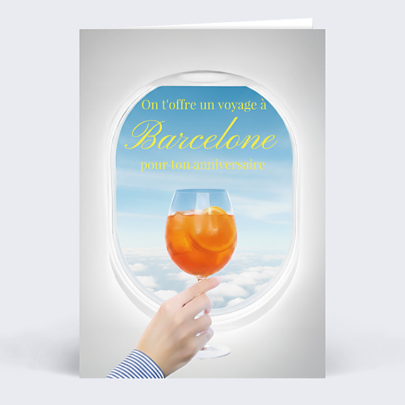 Carte anniversaire Bon pour un voyage