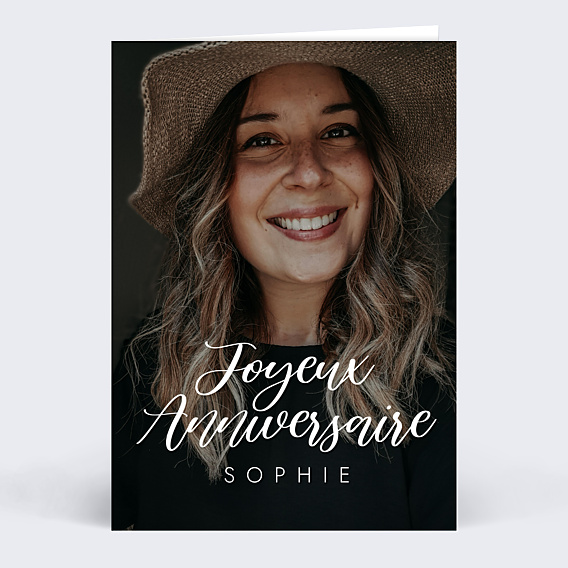 Carte anniversaire Photo Pleine Page