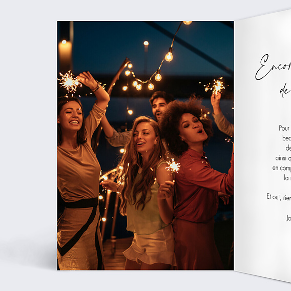 Carte anniversaire Ton Anniversaire Intérieur Gauche