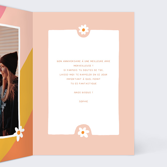 Carte anniversaire Groovy Flowers Intérieur Droit