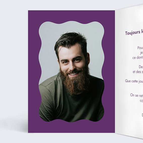 Carte anniversaire Portrait en danseur disco Intérieur Gauche