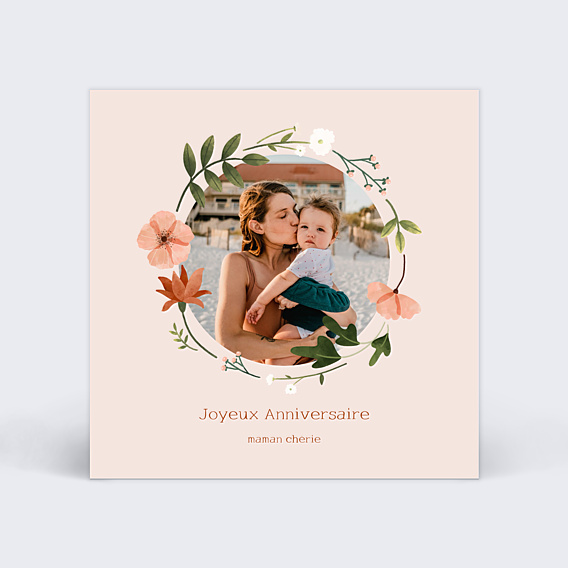 Anniversaire Adulte Couronne de Fleurs Champêtre