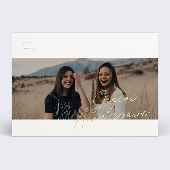 Carte anniversaire Délicate Signature