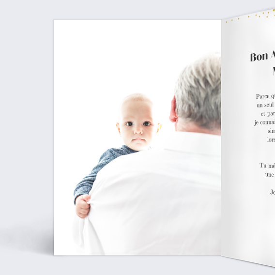 Carte anniversaire Pailettes Intérieur Gauche