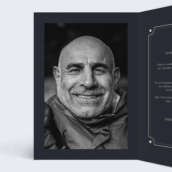 Carte anniversaire Âge Vintage Intérieur Gauche