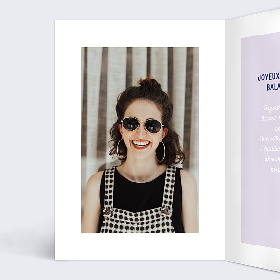 Carte anniversaire Astro Balance Intérieur Gauche