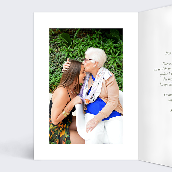 Carte anniversaire Photomaton Amande Intérieur Gauche