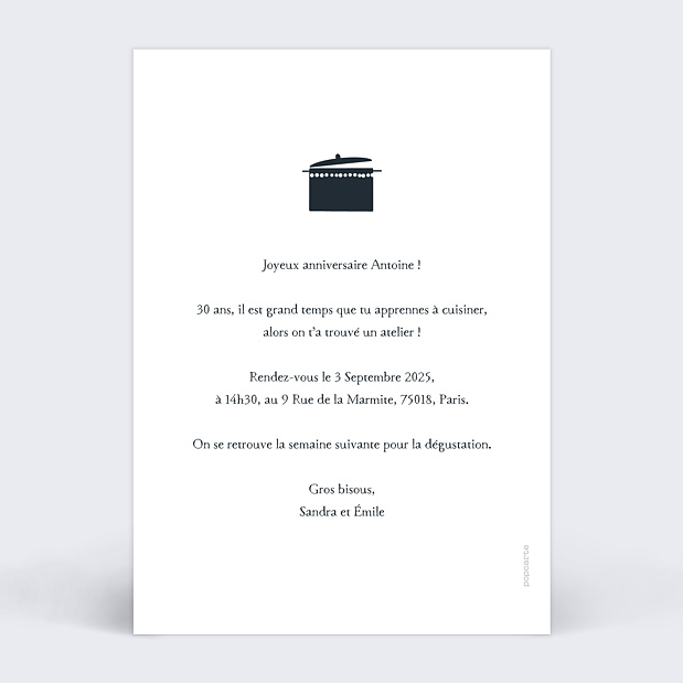Anniversaire Adulte Bon Pour Cuisine Verso