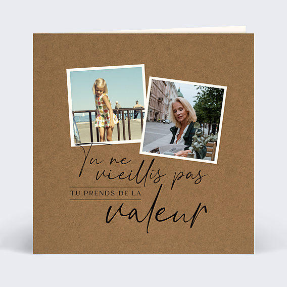 Anniversaire Adulte Kraft Vintage