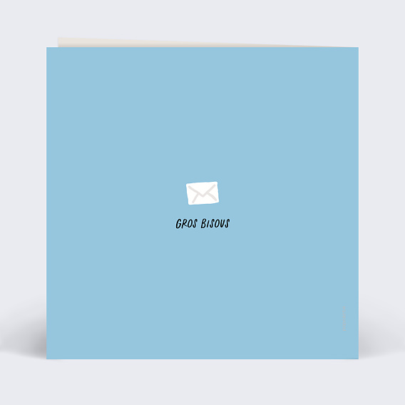 Carte anniversaire Facteur en retard Verso