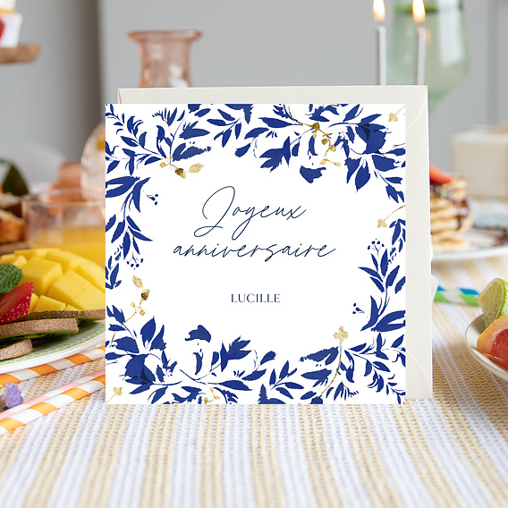 Carte anniversaire Esprit Azulejos Après 1