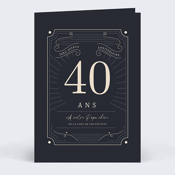 Carte anniversaire Âge Vintage