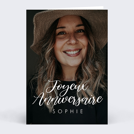 Carte anniversaire Photo Pleine Page