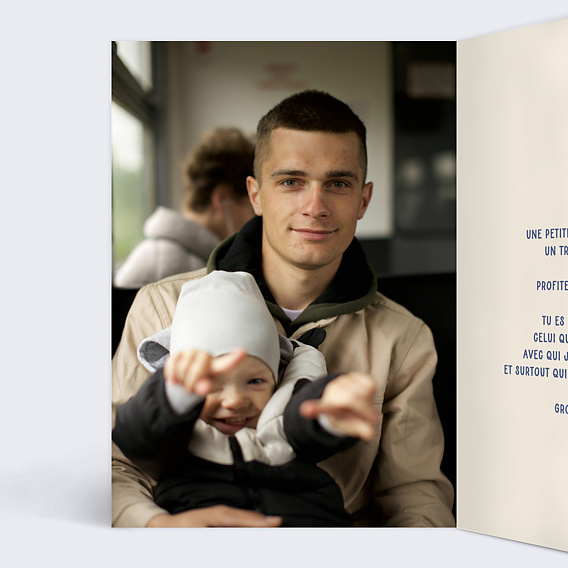 Carte anniversaire Médaille Intérieur Gauche