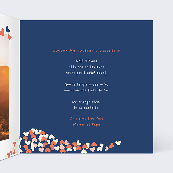 Carte anniversaire Expédition de Bisous Intérieur Droit