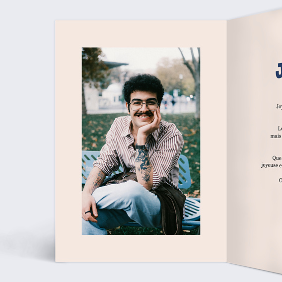 Carte anniversaire À main levée Intérieur Gauche