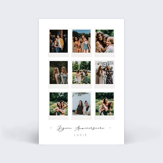 Anniversaire Adulte Pêle-Mêle 9 Polaroid