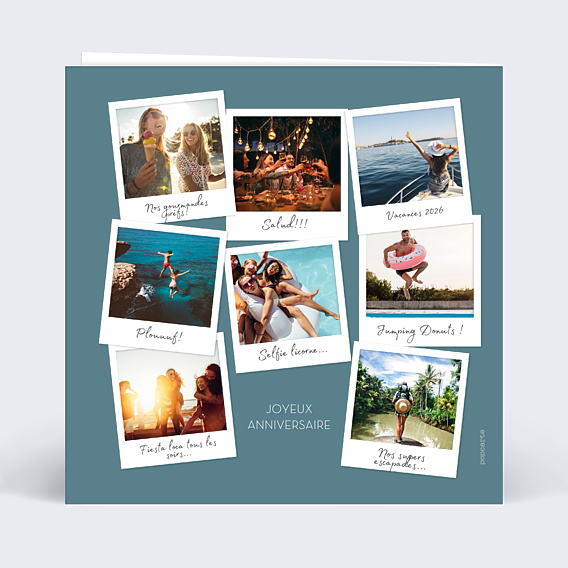 Anniversaire Adulte Multi Photos Polaroids