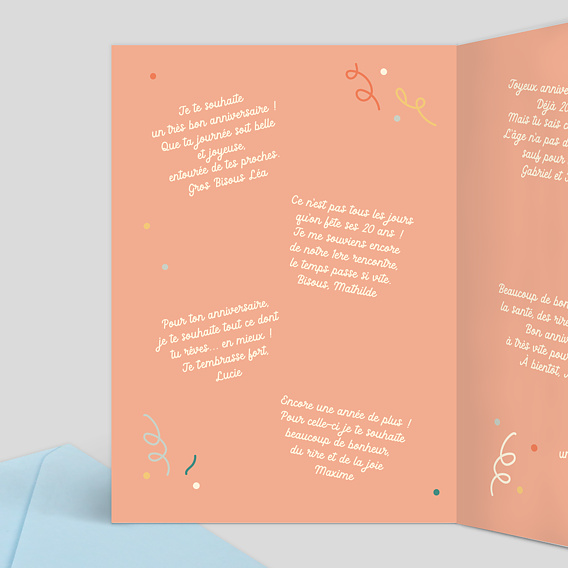 Carte anniversaire Grand Happy Birthday Intérieur Gauche