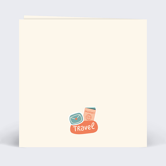 Carte anniversaire Prépare ta Valise Verso