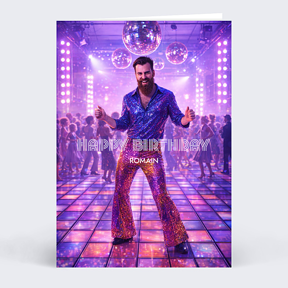 Anniversaire Adulte Portrait en danseur disco