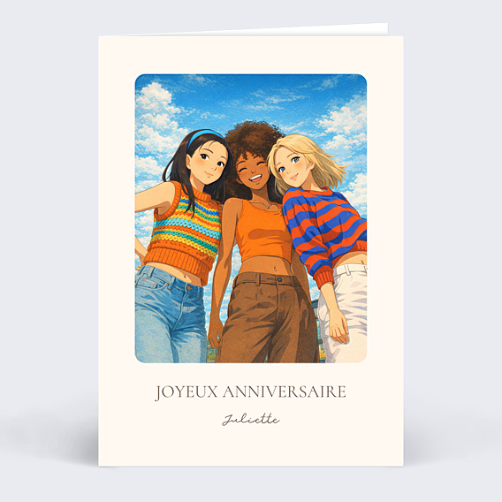 Anniversaire Adulte Amis en manga