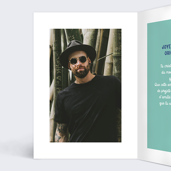 Carte anniversaire Astro Verseau Intérieur Gauche