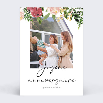 Carte anniversaire adulte Fleurs Sauvages