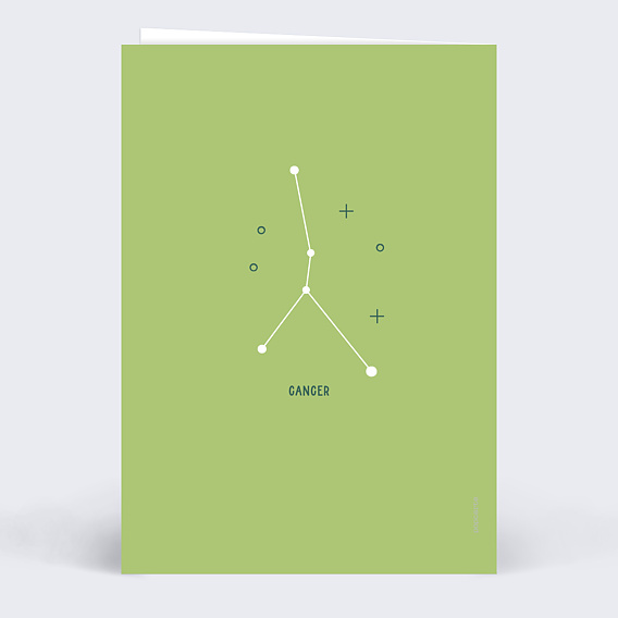 Carte anniversaire Astro Cancer Verso