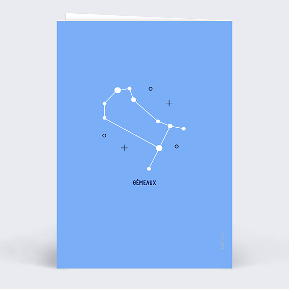 Carte anniversaire Astro Gémeaux Verso