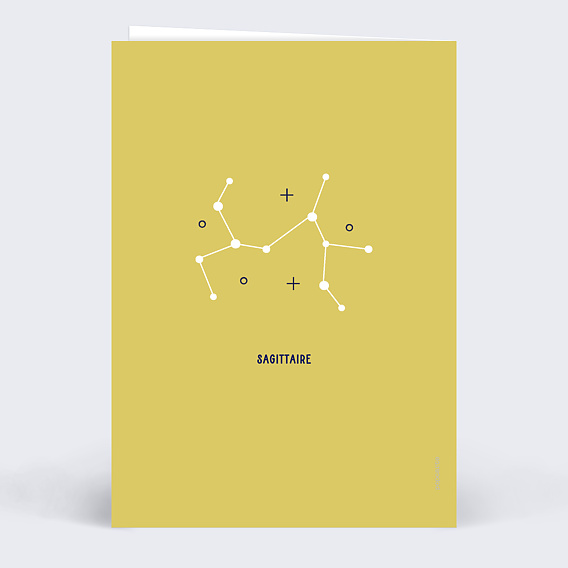 Carte anniversaire Astro Sagittaire Verso