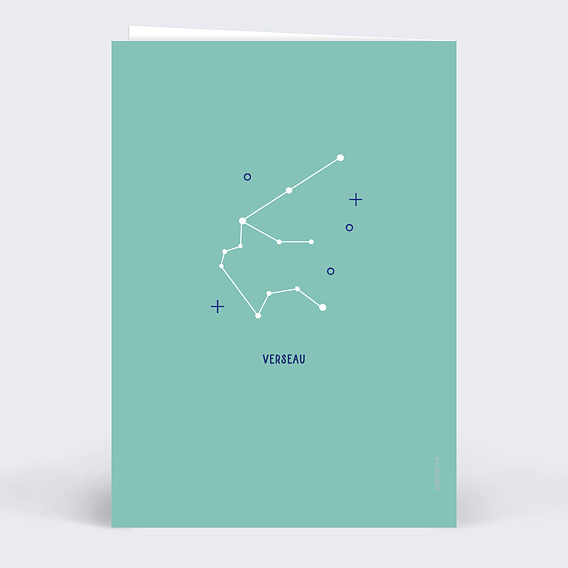 Carte anniversaire Astro Verseau Verso