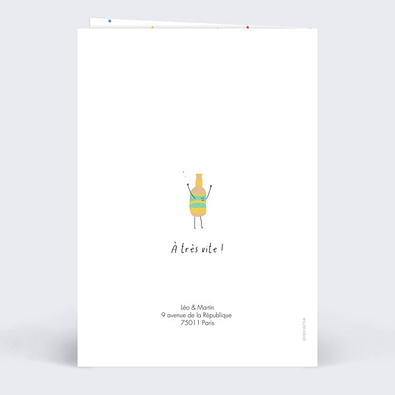 Carte anniversaire Bières en Fête Verso