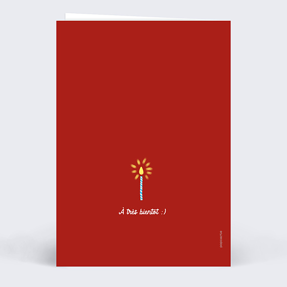 Carte anniversaire Burger d'Anniversaire Verso