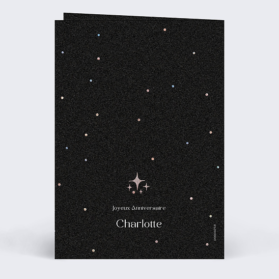 Carte anniversaire Notre Star Verso