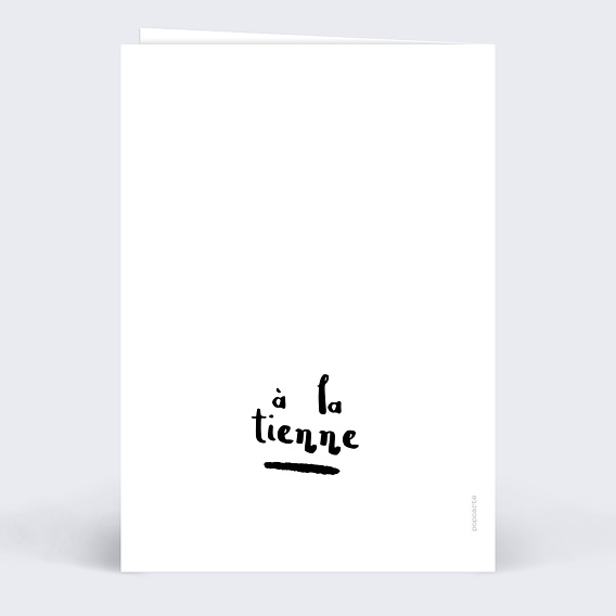 Carte anniversaire Prendre de la bouteille Verso