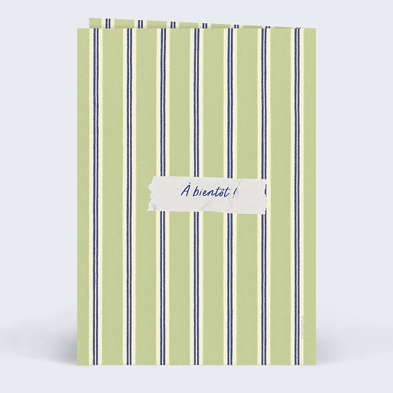 Carte anniversaire Vintage stripes Verso