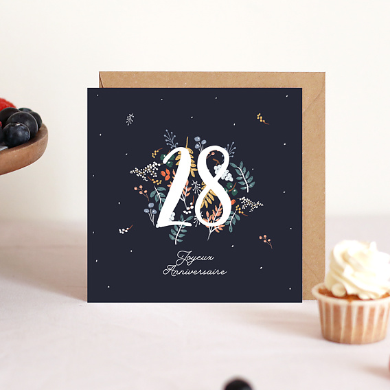 Carte anniversaire Folklore Après 4