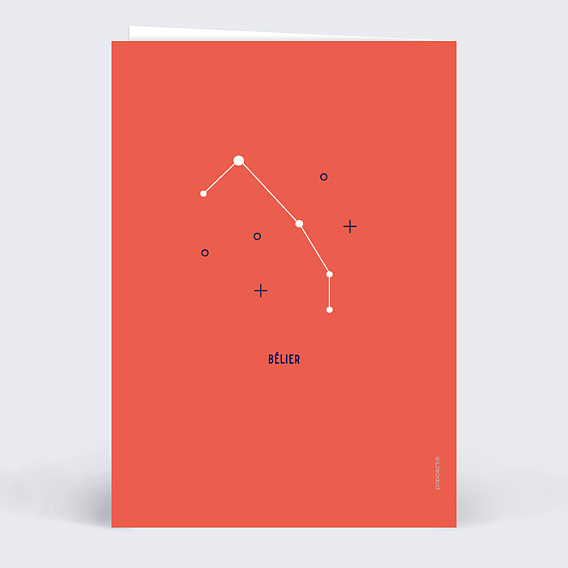 Carte anniversaire Astro Bélier Verso