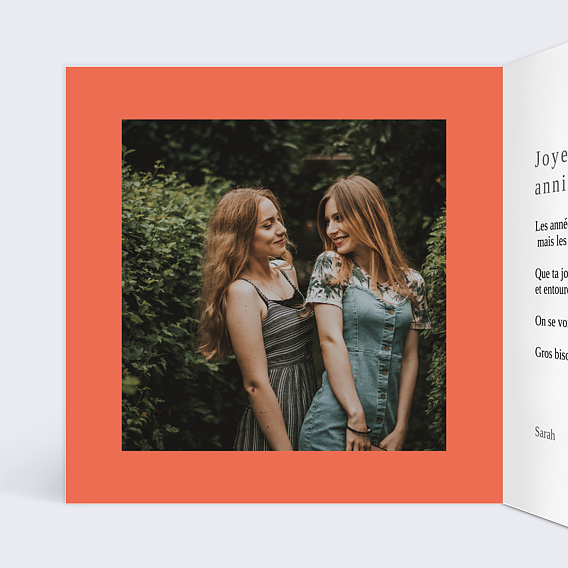 Carte anniversaire Confettis Colorés Intérieur Gauche