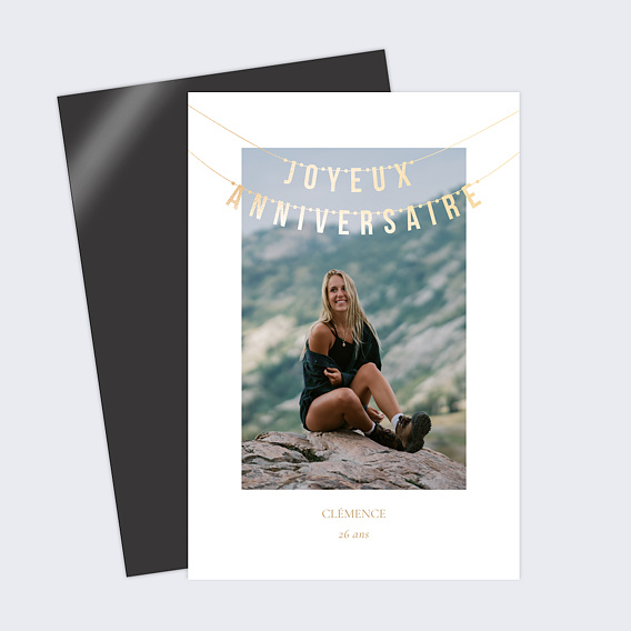 Carte anniversaire Guirlande photo