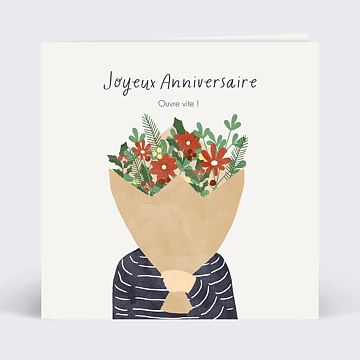 Carte anniversaire adulte Bouquet à Offrir