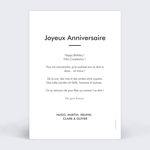 Anniversaire Adulte Multiphoto Élégance