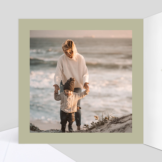 Carte anniversaire Etiquette Carré Intérieur Gauche