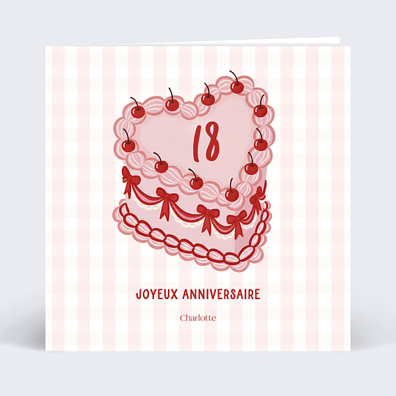 Carte anniversaire Gâteau glacé