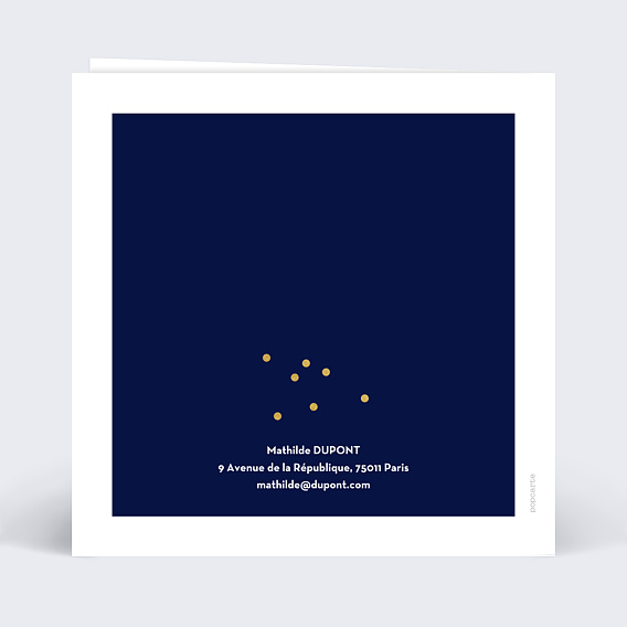 Carte anniversaire Multiphoto Bleu Verso