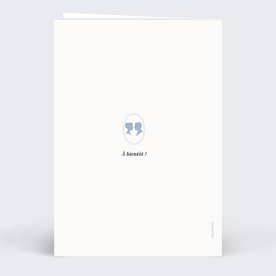 Carte anniversaire Portrait régence Verso