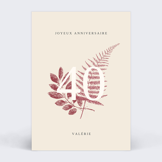 Carte anniversaire Esprit Floral 